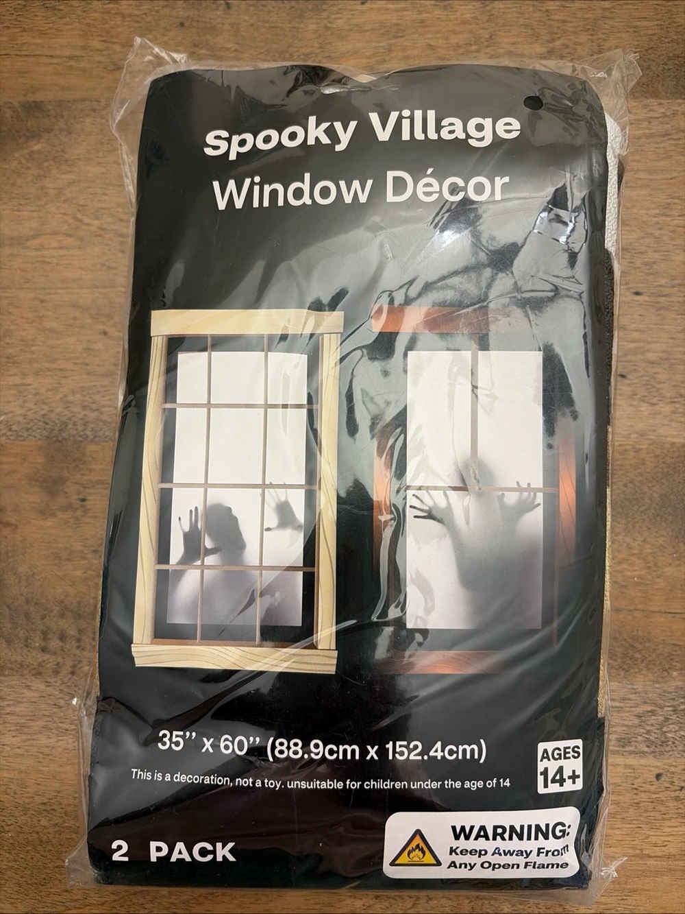 Halloween Window Decorations Large Cute 2 packs of 2 Skeletons & Trapped NIP - Picture 4 of 6